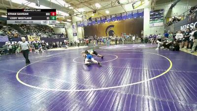 132 lbs Champ. Round 2 - Cody Westlake, Belgrade vs Ethan Gavigan, Missoula Big Sky/Loyola Sacred Heart