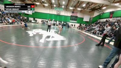 150 lbs 1st Place Match - Bronson Newell, Worland vs Myles Hensley, Cody