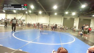 98 lbs Consi Of 8 #2 - Raul Lopez, Madera WC vs Hope Stephens, Run To Danger