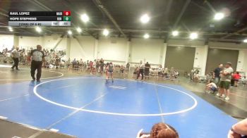 98 lbs Consi Of 8 #2 - Raul Lopez, Madera WC vs Hope Stephens, Run To Danger