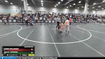 106 lbs Quarterfinal - Ayden Bollinger, IN vs Brock Johnson, KS