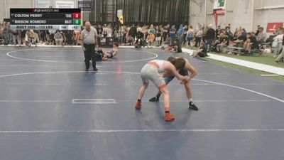113 lbs Cons. Quarters - Colton Perry, Threestyle vs Brison Romero, Wrestling Academy Of The Rockies