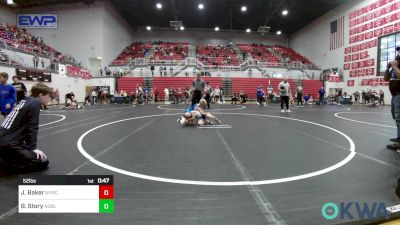 52 lbs Consolation - J. Baker, Saints Youth Wrestling Club vs Bentley Story, Noble Takedown Club