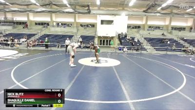 197 lbs Cons. Round 3 - Shaquille Daniel, Oswego State vs Nick Blitz, Springfield