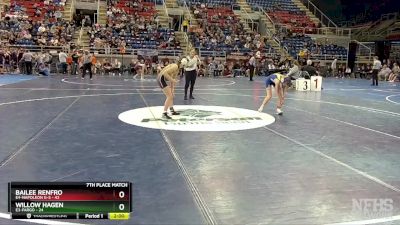 100 lbs Placement Matches - Bailee Renfro, E4-Napoleon G-S vs Willow Hagen, E3-Fargo