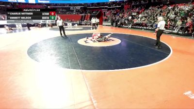 1A 144 lbs Quarterfinal - Charlie Wittmer, Warrensburg (W.-Latham) vs Emmett Nelson, Richmond (R.-Burton)