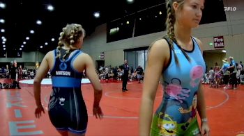 110 lbs Round 2 (4 Team) - December Johnson, Fairly Odd Wrestlers vs Mirabella Matson, TWA #2