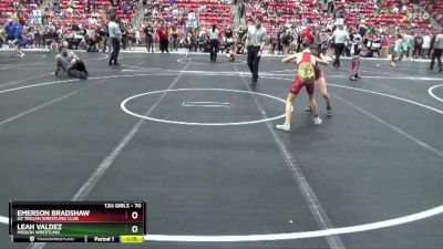 70 lbs Round 5 - Emerson Bradshaw, Oz Trojan Wrestling Club vs Leah Valdez, Mission Wrestling