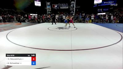 94 lbs Cons 8 #1 - Dylan Nieuwenhuis, MI vs Ace Schweitzer, NE