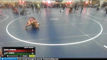 136 lbs Champ. Round 1 - Liam Weber, IA vs Knox Verbais, IL