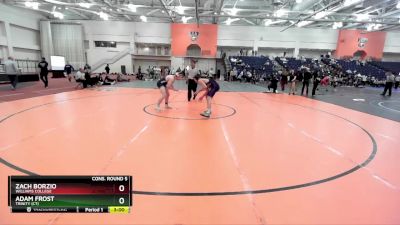 174 lbs Cons. Round 5 - Adam Frost, Trinity (CT) vs Zach Borzio, Williams College