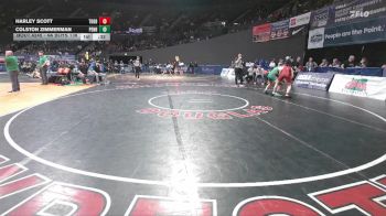 4A Boys 138 lbs Cons. Round 2 - Harley Scott, The Dalles / Dufur Boys vs Colston Zimmerman, Pendleton Boys