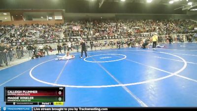 120 lbs Cons. Round 2 - Maggie Winkler, Grangeville Youth WC vs Calleigh Plummer, Eastern Oregon Elite