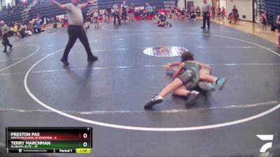 95 lbs Round 2 (6 Team) - Terry Marchman, Alabama Elite vs Preston Pas, South Paulding Jr Spartans