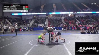 85 lbs Cons. Semi - Avery Campbell, South Central Punisher vs Reagan Sowards, Pratt Wrestling Club