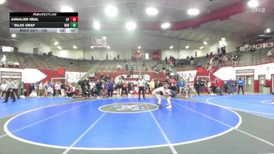 120 lbs Cons. Semi - Silas Graf, Northview vs Annalise Neal, Crown Point