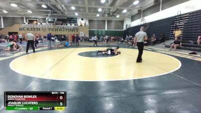 138 lbs Cons. Round 4 - Donovan Bowles, North Thurston vs Joaquin Lucatero, Mount Vernon