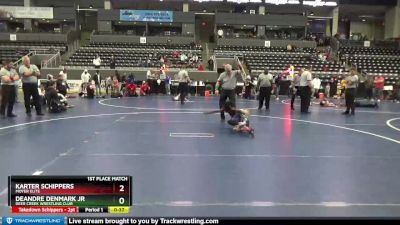 1st Place Match - DeAndre Denmark Jr, Deer Creek Wrestling Club vs Karter Schippers, Moyer Elite