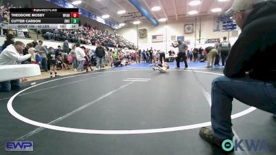 43 lbs Quarterfinal - Theodore Mosby, Wyandotte Youth Wrestling vs Cutter Carson, Salina Wrestling Club