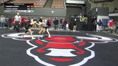 115 lbs Consi Of 4 - Andrew Gomez, Porterville vs Justin Cortez, Righetti