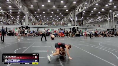 90 lbs Round 1 (8 Team) - Callie Trail, Crown City Queens Red vs Delaney Emison, 5forty Lady Brawlers