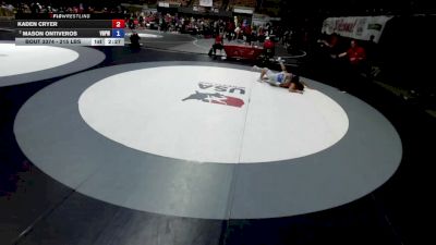 215 lbs Quarters - Kaden Cryer vs Mason Ontiveros, Vasky Bros\Pitman Wrestling Club