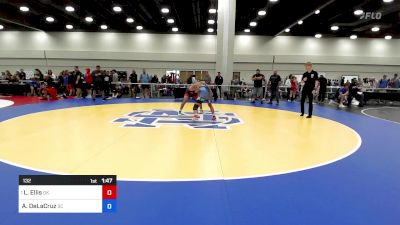 132 lbs 1/2 Final - Legend Ellis, Oklahoma vs Aj DeLaCruz, South Carolina