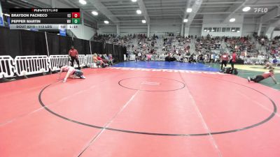 113 lbs Quarterfinal - Braydon Pacheco, KS vs Pepper Martin, WV