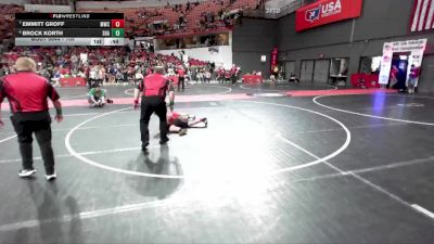 105 lbs 1st Place Match - Brock Korth, Shawano vs Emmitt Groff, Muskego Wrestling Club