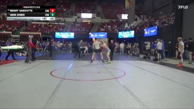 160 lbs Cons. Semi - Brady Garoutte, Moorcroft Mat Masters vs Adin Jones, Northeast MT Wrestling Club