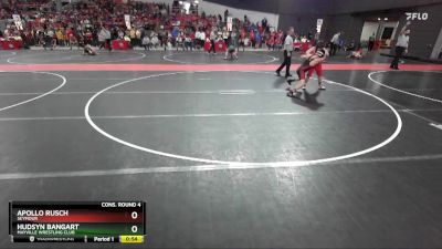 120 lbs Cons. Round 4 - Hudsyn Bangart, Mayville Wrestling Club vs Apollo Rusch, Seymour