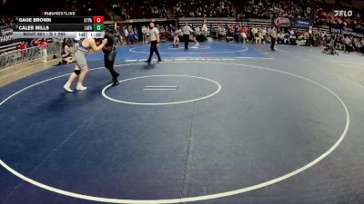 D 1 285 lbs Quarterfinal - Gage Brown, St. Paul`s vs Caleb Mills, Lafayette