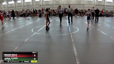 64 lbs Finals (2 Team) - Adrial Flores, Full Circle vs Brooks Bialo, Hammers Yellow