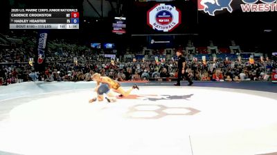 115 lbs Cons. Rd Of 32 - Cadence Crookston, Montana vs Hadley Heaster, Pennsylvania