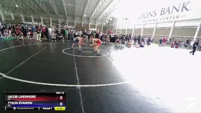 132 lbs Cons. Round 3 - Jacob Livermore, CA vs Tyson Evanow, CA