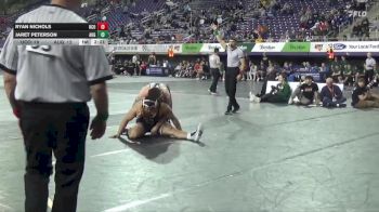 285 lbs Quarters & 1st Wb (16 Team) - Ryan Nichols, Central Oklahoma vs Jaret Peterson, Augustana (SD)