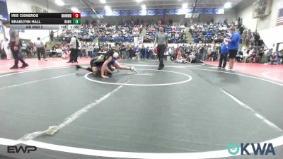 138 lbs Rr Rnd 2 - Iris Cisneros, Skiatook Youth Wrestling vs Braelynn Hall, Broken Arrow Wrestling Club