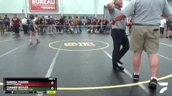 106 lbs Cons. Round 4 - Conner Boyles, Front Royal Wrestling Club vs Sarissa Tucker, Legacy Dragons