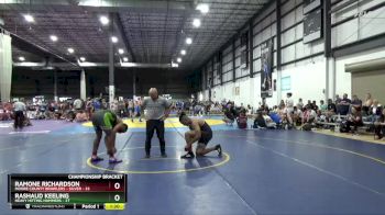 190 lbs Quarterfinals (8 Team) - Ramone Richardson, MOORE COUNTY BRAWLERS - SILVER vs Rashaud Keeling, HEAVY HITTING HAMMERS