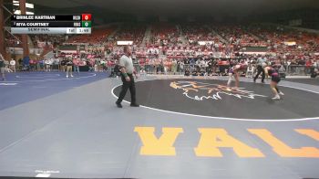 120 lbs Semifinal - Brinlee Hartman, Wellsville HS vs Mya Courtney, Frontenac HS