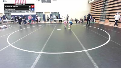 73-80 lbs Quarters - Norah Albadri, MO vs Olivia Ford, ND