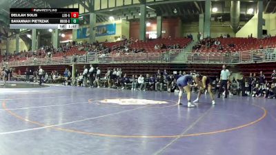 140 lbs Round 2 (6 Team) - Delilah Solis, Lexington vs Savannah Pietrzak, Wood River