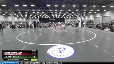 106 lbs Quarterfinal - Zachary Siatka, NG Bombers Wrestling Club vs Chase Karenbauer, Bad Karma Wrestling Club