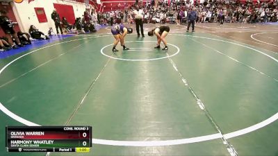 125 lbs Cons. Round 3 - Harmony Whatley, Santa Clara Senior vs Olivia Warren, Granada