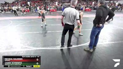 97 lbs Semifinal - Micheal Daleiden, Ringers vs Caden Schwartz, Oregon Youth Wrestling