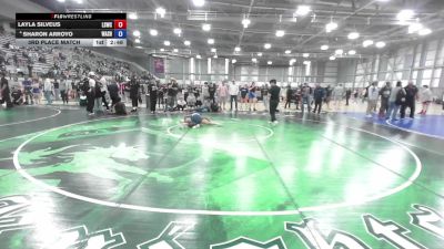 100 lbs 3rd Place Match - Layla Silveus, Lake Stevens Wrestling Club vs Sharon Arroyo, Washington