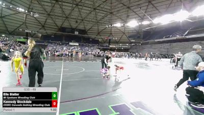 49 lbs Champ. Round 1 - Ella Slatter, Mt Spokane Wrestling Club vs Kennedy Stockdale, CNWC Concede Nothing Wrestling Club