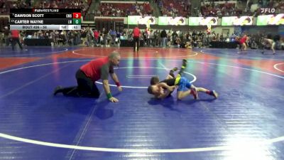 58 lbs Cons. Round 5 - Dawson Scott, Choteau Mat Sharks vs Carter Wayne, Laurel Matburners