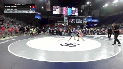 155 lbs Cons. Rd Of 64 - Brooke Long, PA vs Claris McCoy, CO