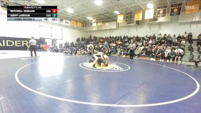 190 lbs Cons. Round 2 - Mitchell Semaan, Servite vs Griff Lawson, El Dorado